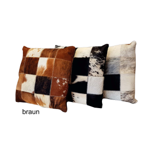 Dekokissen Kuhfell patchwork 1